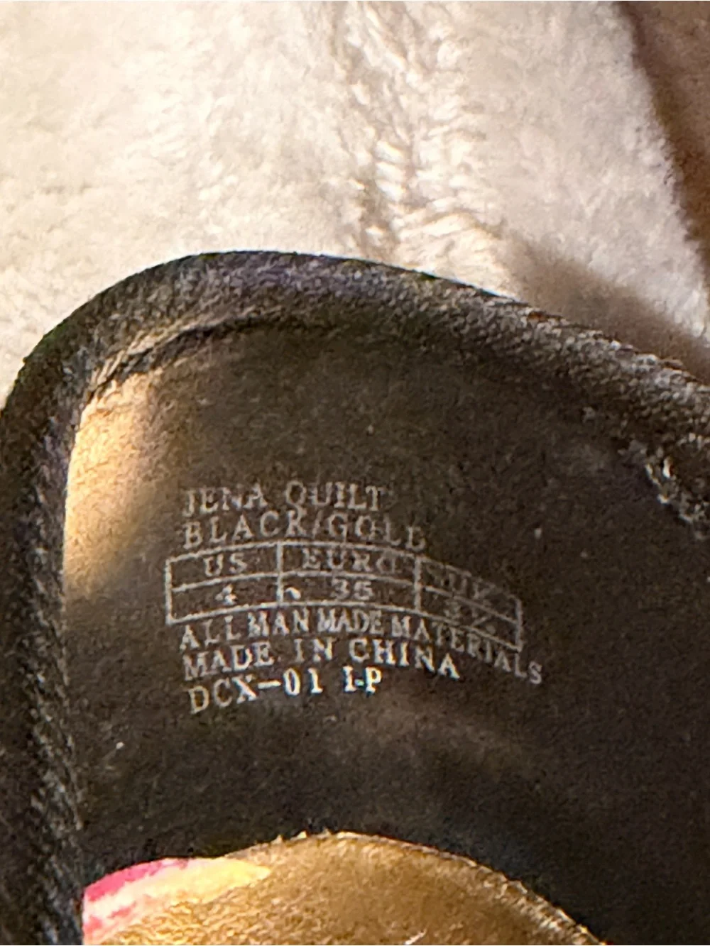 Michael Kors Black Quilted Ballet Flats with Gold Toe Caps